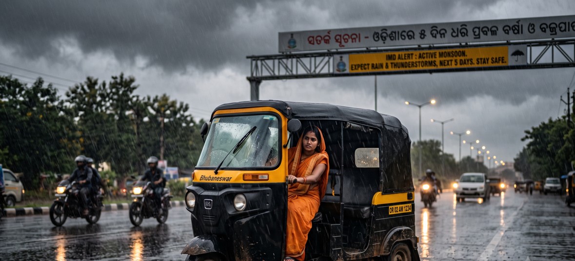 Active Monsoon to Keep Odisha Wet for Next Five Days; IMD Issues Rain and Thunderstorm Alerts